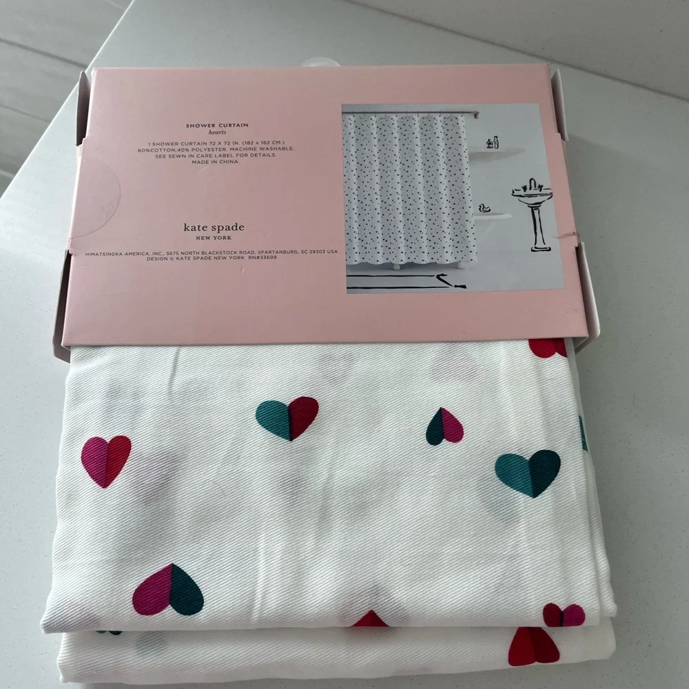 Kate Spade Hearts Shower Curtain